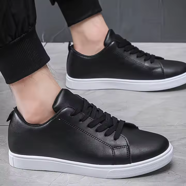 Zapatillas bajas informales con cordones y punta redonda para hombre, perfectas para primavera y verano. - 1