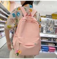 Mochila Impermeable de Nylon para Mujer Bolsa de Viaje Femenina Mochila Escolar para Niñas Adolescentes Bolsa de Libros de Color Sólido - details 17