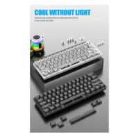 Xunfox-teclado transparente inalámbrico K30Pro, Bluetooth, 3 modos, Hotswao Rgb, retroiluminado, PC, ordenador, hombre, regalos, blanco - details 5