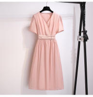 Vestido Tencel exquisito de alta gama para mujer, nuevo estilo de verano, adelgazante y temperamento francés, cuello de estilo europeo de alta gama - details 14
