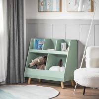 Estantería y 2 Compartimentos Organizador de Juguetes y Libros para Niños Verde - details 3