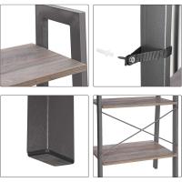 Estantería de 5 Niveles, Librería Industrial, Fácil de Montar, para Salón, Dormitorio, Cocina, Marrón Rústico y Negro LLS45X - details 15