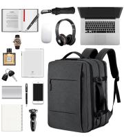 Mochila de viaje clásica para hombre, morral de negocios expandible con USB, bolsa de gran capacidad para ordenador portátil, im - details 3
