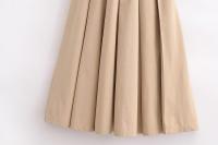 Vestido midi plisado TRAF 2025 sin mangas estilo veraniego elegante con cinturón y decoración drapeada para fiesta para mujer - details 7