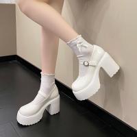 Zapatos Mary Jane de tacón súper alto para mujer, plataforma gruesa, de talla grande, con hebilla en el tobillo, para fiesta - details 2