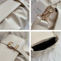 Bolso bandolera elegante para mujer con correa ajustable desmontable - Diseño tejido elegante de color sólido, forro de poliéster, cierre de hebilla, perfecto para ocasiones informales o formales, bolso bandolera informal |   Bolso bandolera elegante | - details 8