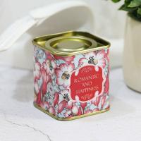 Caja de lata decorativa para té, lata de té de Metal pequeña cuadrada, té portátil sellado - details 6