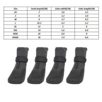 4 Uds. Calcetines suaves impermeables para mascotas, zapatos antisuciedad, transpirables, zapatos para perros, Protector antideslizante para patas de perro, cachorro - details 0