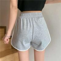 Pantalones deportivos de cintura alta para mujer, pantalones de seguridad para Yoga de pierna ancha informales para exteriores, pantalones cortos de mezcla de algodón de tres cuartos de longitud - details 4