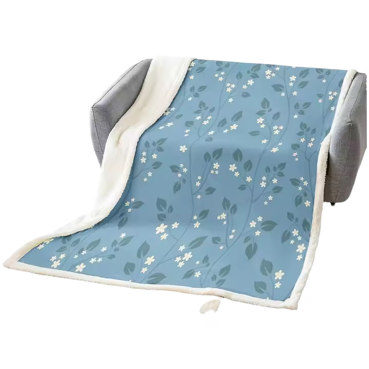 Manta Floral de Lanzamiento Ropa de Cama de Pelo de Lana de Jardín Botánico para Niñas - 1