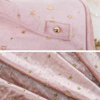 Estuche para maquillaje de terciopelo, bolsa para cosméticos con forma de estrella, bolsa de viaje portátil para maquillaje, bolsa de almacenamiento para artículos de tocador con asa - details 1