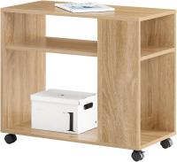 Mesa Auxiliar con 2 Estantes Consola Mesita de Noche con Ruedas Mesa Blanca Mesita 70 x 35 x 60 cm FBT34-W ES - details 79