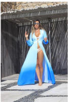 Vestido sin mangas con cuello en V estampado con tirantes de verano 2025 - details 5