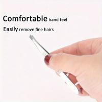 Pinzas para depilación, herramienta de maquillaje de cejas con gradiente, cortadora de cejas inclinada de acero inoxidable, herramienta de depilación y maquillaje - details 1