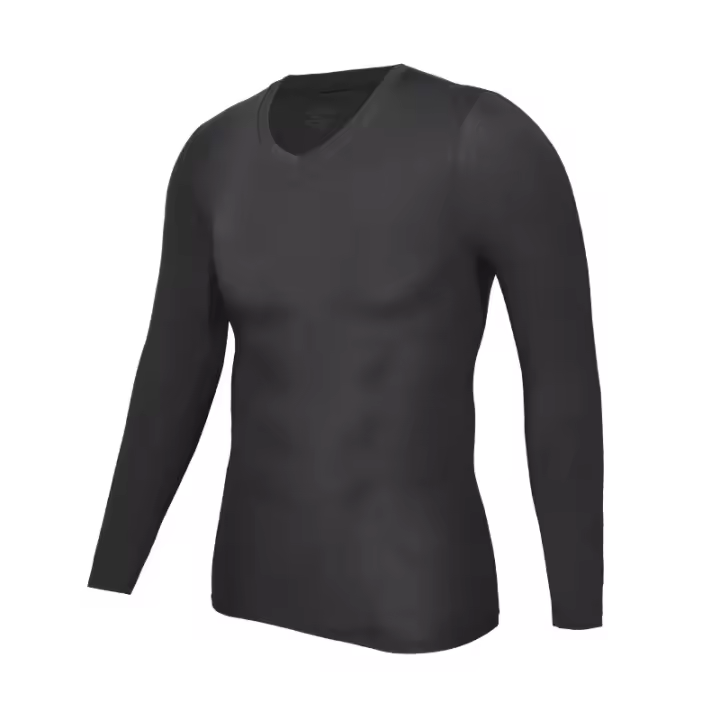 Camisa cálida para hombre, ropa interior de compresión de manga larga - 1