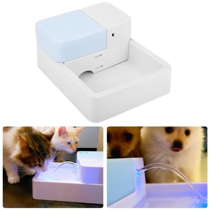 Dispensador Eléctrico automático de Agua Potable para Perros y Gatos con Luz Nocturna LED - 1