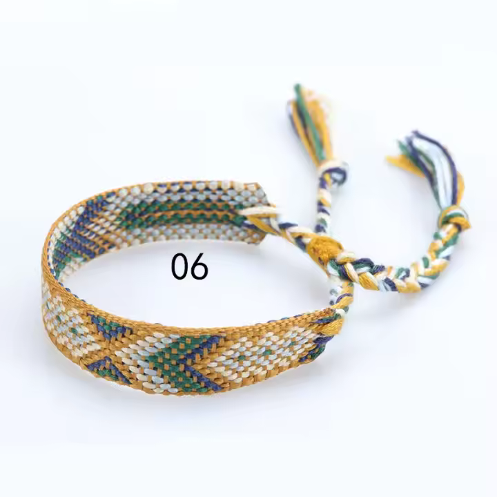 Pulsera de la Amistad tejida para hombre y mujer, brazalete de cuerda trenzada hecha a mano con borlas ajustables, 2 piezas - 1