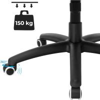 oficina ergonómica, giratoria y altura ajustable, estudio, ruedas, Negro OBG62B - details 7