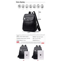 Mochila De Cuero Suave Para Mujer En 5 Colores Bolsa De Hombro Vintage Casual Viaje Mochila De Escuela Bolsa Para Damas - details 1