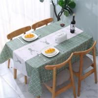 Mantel de plástico PVC impermeable a prueba de aceite para mesa de comedor de cocina, cubierta rectangular impresa, antiincrustante - details 7