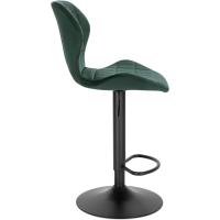 Silla de Comedor Giratoria de 360° Alto de Terciopelo con Resalto y Reposapiés Ajustable en Altura 60-82 cm Negro BH324sz-1 - details 16