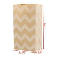 Bolsa de papel Kraft desechable, bolsas de regalo de puntos a rayas, embalaje para hornear dulces, galletas, pan, recuerdos de fiesta de Navidad y boda, 50 unidades por lote - details 0