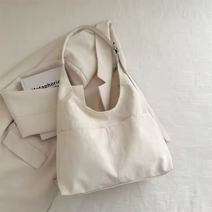 Bolso de hombro de cuero suave de gran capacidad, bolso de ocio para mujeres 2025 - 1