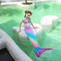 Traje de baño de cola de sirena para niñas, ropa de playa, Bikini, 2023 - details 0