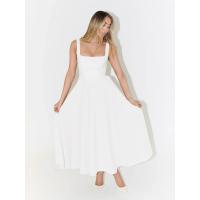 Primavera y verano nuevo vestido halter sin mangas con cuello cuadrado de color sólido - details 21