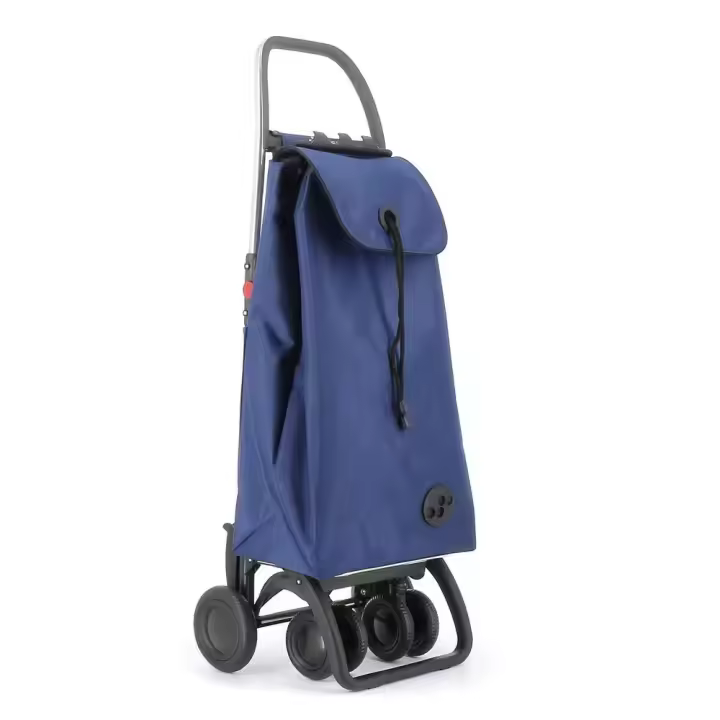 Multi Carro de Compra 4 Ruedas 2 Giratorias Plegable Ligero Bolsa Azul - 1