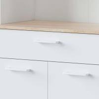 Alacena de Cocina Mueble Auxiliar de 3 Puertas y 1 Cajón Acabado en Blanco Artik y Roble Canadian - details 28