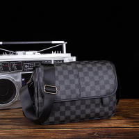 Bolso casual para hombre, almacenamiento multifuncional, bolso de hombro para hombre a cuadros informal a la moda, nuevo bolso de mensajero de gran capacidad - details 1