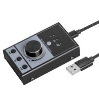 Tarjeta de sonido para ordenador, controlador de volumen multimedia, interfaz de Audio para PC, portátil, Android, transmisión de vídeo, Control silencioso - details 0