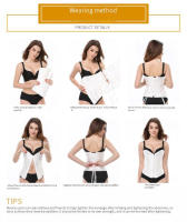 Corsé para mujer con cordones y huesos de plástico, top bustier - details 2