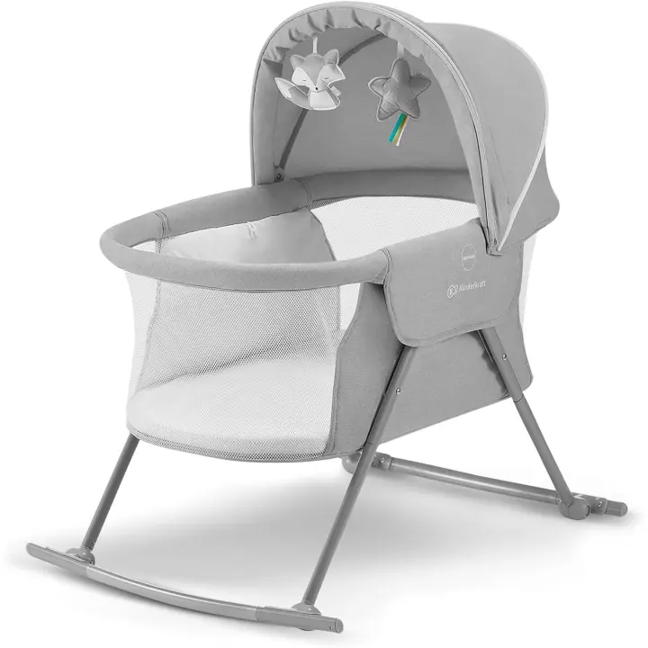 Cuna de Bebé 3 en 1 Cuna de Viaje Plegable en 5 Segundos Mosquitera 2 Juguetes y Bolsa de Viaje - 1