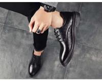 Nuevo británico de gama alta de otoño e invierno, zapatos de cuero formales de versión coreana puntiagudos para hombres - details 3
