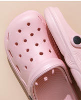 Sandalias De Verano Para Mujer 2024 Pantuflas Impermeables Con Gran Dedo Y Agujeros Zapatillas De Playa Exterior Cerradura Pull on Material EVA Plataforma Sin Tacón Estilo Conciso - details 5