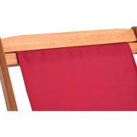 Plegable Madera de Acacia Carga 160KG Silla Jardín Playa Transpirable Ajustable Rojo - details 4
