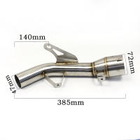 Z900 Slip-on Motorcycle Exhuast Middle Link Pipe Escape Muffler Adapter Connect Pipe Catalytic Delete Z 900 Stainless steel - details 1