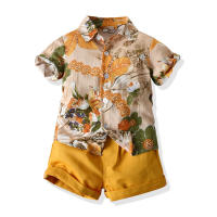 Mangas cortas de verano, camisas de flores, pantalones cortos para niños, conjunto casual de dos piezas, ropa de playa multicolor para bebés y niños - details 10