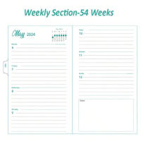 Cuaderno escolar de tapa dura en espiral 2024-2025, ideal para el trabajo, profesores y estudiantes, material de cartón - details 1
