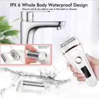 Depiladora Mujer, 3 en 1 Depiladora Eléctrica Mujer, Depiladora Inalámbrica Wet & Dry para Todo el Cuerpo, USB Recargable 600mAh,Pantalla LCD, Afeitadora Eléctrica para Mujer, IPX6 - details 5
