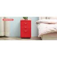 red cabinets
