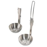 Cuchara plegable de acero inoxidable para exteriores, cucharón para sopa, utensilios de cocina para senderismo, mochilero, Viajes - details 4