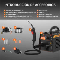 HZXVOGEN Máquina de Soldar Semi-automática MIG145 Soldadura de Hierro Sin Gas Portátil - details 0