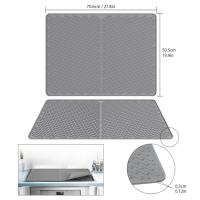 Estera protectora de silicona para encimera de cocina, 27,8x19,9 pulgadas, cubierta protectora para encimera de vidrio de silicona, esteras de secado negras - details 3