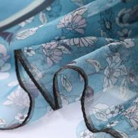 Pañuelo de seda para mujer, pañuelo de seda floral, estola para - details 1