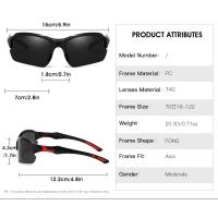 Gafas de sol deportivas polarizadas para exteriores, modelo nuevo 2025, con diseño de media montura y protección contra el viento - Gafas de sol para pesca - details 2
