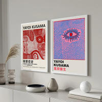 Yayoi Kusama Exhibition Posters japones Eye Art Canvas Painting Abstract Modern Museum Print Picture for Room Home Wall Decoration - details 3