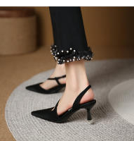 Sandalias huecas de aguja de nuevo estilo, zapatos de mujer de moda con una sola tira - details 15